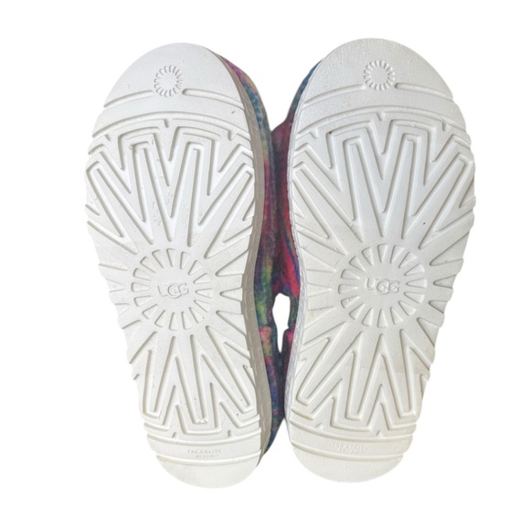 UGG Disco Slide Acid Wash Rainbow Fuzzy Sandals 8 - Picture 3 of 6